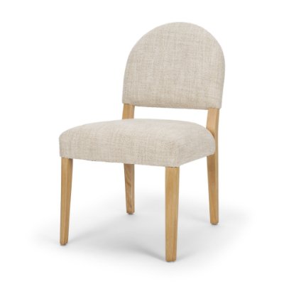 71724 - Martie Oatmeal Fabric w/ Light Brown Wood Legs Dining Chair