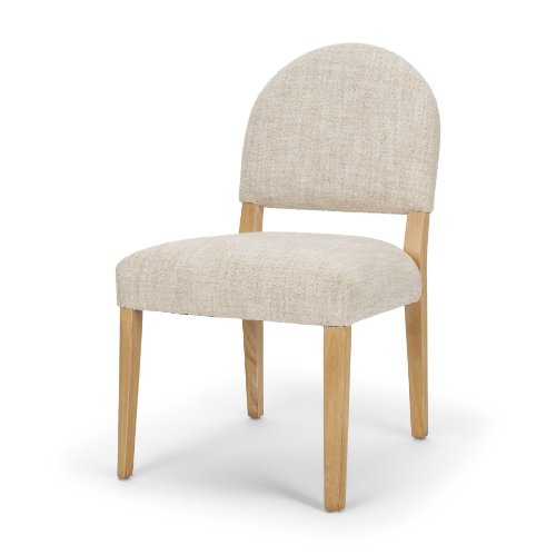 71724 - Martie Oatmeal Fabric w/ Light Brown Wood Legs Dining Chair