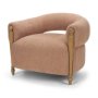 71730 - Margaux Sienna Fabric Open Back Barrel Accent Chair