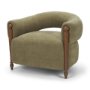71731 - Margaux Olive Fabric Open Back Barrel Accent Chair