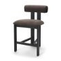 71769 - Tribeca Curve Open Back Charcoal Chenille Tripod Frame Counter Stool