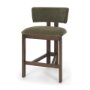 71776 - Soho Curved Open Back Moss 008 Olive Tripod Frame Counter Stool