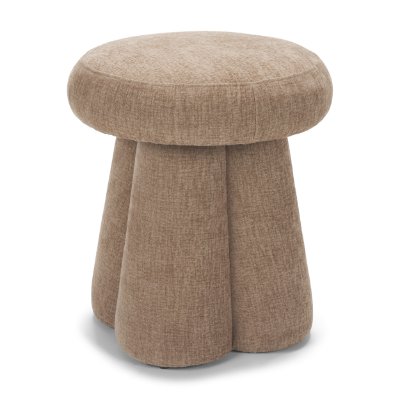 71783 - Oona Upholstered Ottoman | Stonewashed Latte Fabric | 3 Legs