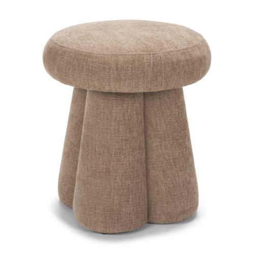 71783 - Oona Upholstered Ottoman | Stonewashed Latte Fabric | 3 Legs