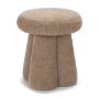71783 - Oona Upholstered Ottoman | Stonewashed Latte Fabric | 3 Legs