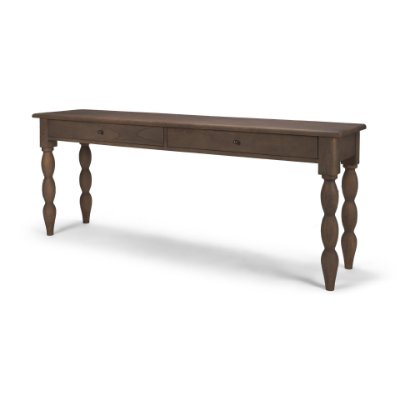 71720 - Angeline Spool Turned Console Table | Dark Brown Wood | 2 Drawers