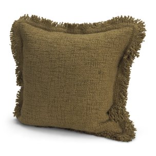 Kambal 20x20 Dark Olive Cotton Decorative Pillow Cover