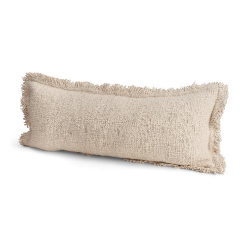 71542 - Kambal 14x36 Light Beige Cotton Decorative Pillow Cover