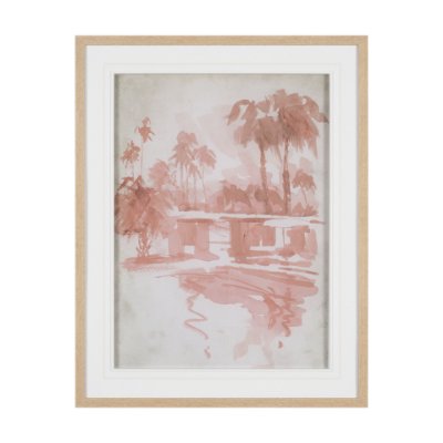 16287 - Palm Spring III by Mercana Studio Hand-Embellished Framed Artwork Matted under Glass