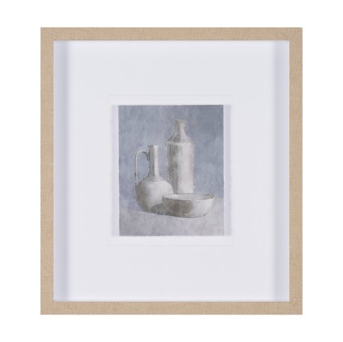 16305 - Studies in White and Ash: Study IV by Mercana Studio Textured Framed Artwork Matted under Glass