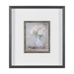 Dynasty Bloom II by Mercana Studio Hand-Embellished Textured Framed Artwork Matted under Glass