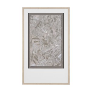 Soft Geometry I by Mercana Studio Hand-Embellished Textured Framed Artwork Matted under Glass