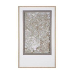 Soft Geometry II by Mercana Studio Hand-Embellished Textured Framed Artwork Matted under Glass