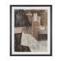 16323 - Fault Geometry II by Mercana Studio Hand-Embellished Textured Framed Artwork Matted under Glass