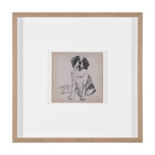 St. Bernard by Mercana Studio Hand-Embellished Framed Artwork Matted under Glass