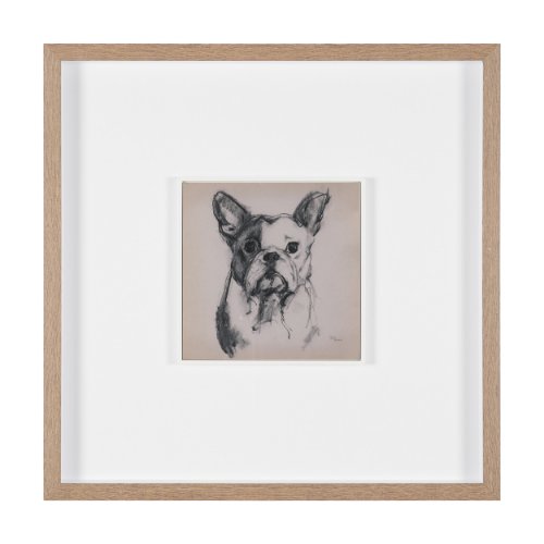 16328 - Frenchton by Mercana Studio Hand-Embellished Framed Artwork Matted under Glass