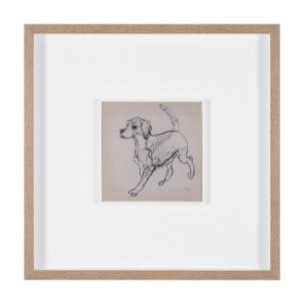 Good Boy by Mercana Studio Hand-Embellished Framed Artwork Matted under Glass
