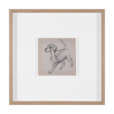 16330 - Good Boy by Mercana Studio Hand-Embellished Framed Artwork Matted under Glass
