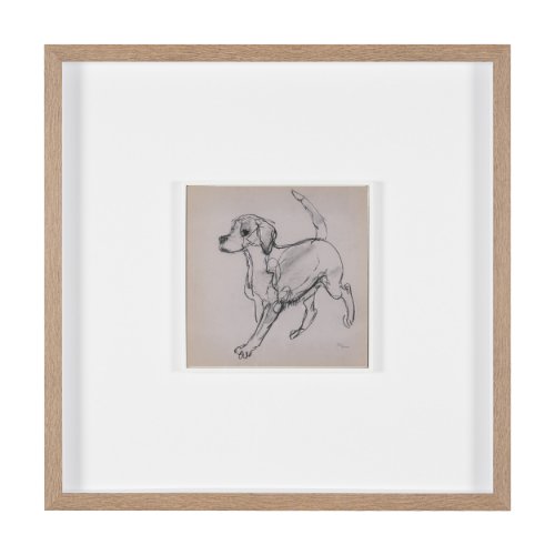 16330 - Good Boy by Mercana Studio Hand-Embellished Framed Artwork Matted under Glass