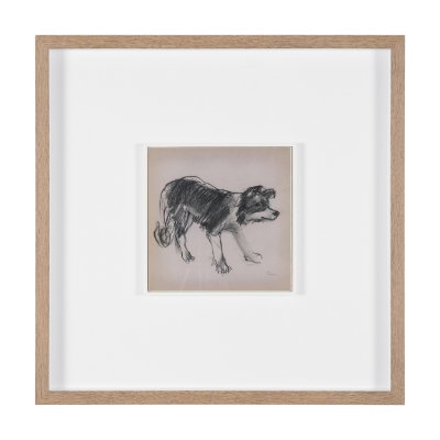16332 - Border Collie by Mercana Studio Hand-Embellished Framed Artwork Matted under Glass
