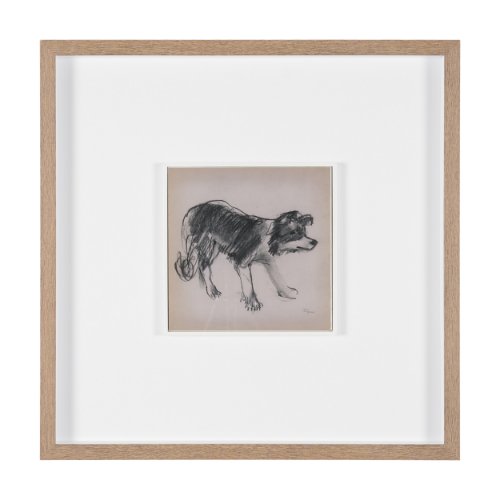 16332 - Border Collie by Mercana Studio Hand-Embellished Framed Artwork Matted under Glass