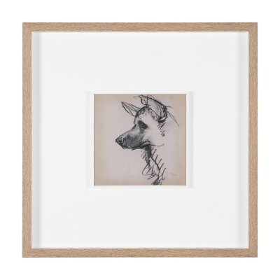 16334 - German Shepherd by Mercana Studio Hand-Embellished Framed Artwork Matted under Glass
