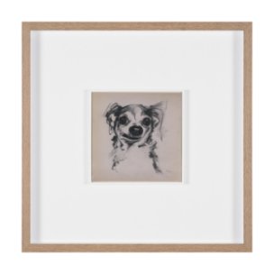 Chihuahua by Mercana Studio Hand-Embellished Framed Artwork Matted under Glass