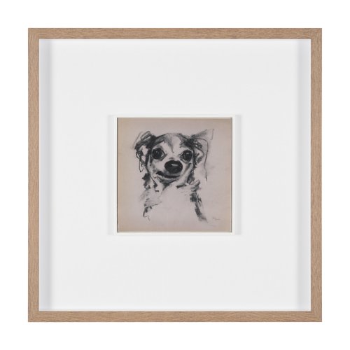 16335 - Chihuahua by Mercana Studio Hand-Embellished Framed Artwork Matted under Glass
