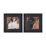 16341 - Tones of Sienna III (Set of 2)  by Mercana Studio Hand-Embellished Framed Artwork Matted under Glass