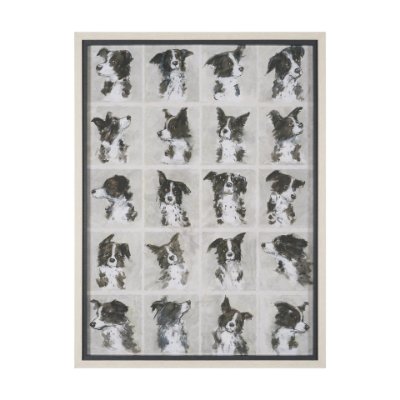16350 - A Dogs Many Faces by Mercana Studio Hand-Embellished Framed Artwork Matted under Glass