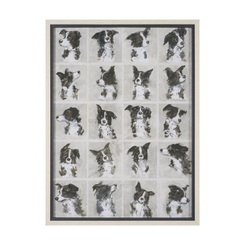 16350 - A Dogs Many Faces by Mercana Studio Hand-Embellished Framed Artwork Matted under Glass