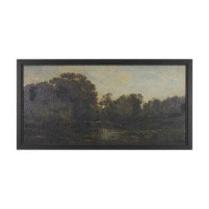 Landscape with Ducks by Charles-Francois Daubigny Textured Framed Artwork Matted
