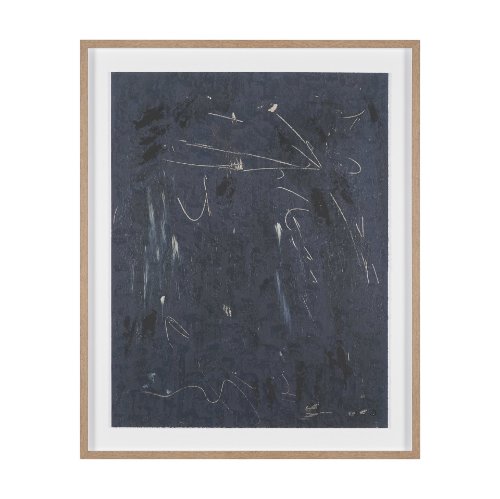16358 - Mental Crossfire III by Mercana Studio Hand-Embellished Textured Framed Artwork Matted under Glass