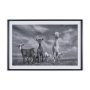 16360 - Curious Farm Goats by Novica Stankovic Hand-Embellished Textured Framed Artwork Matted under Glass