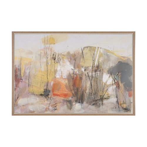 102840-FL - Abstract Autumn 1 by Mercana Studio Hand-Embellished Textured Framed Canvas Artwork