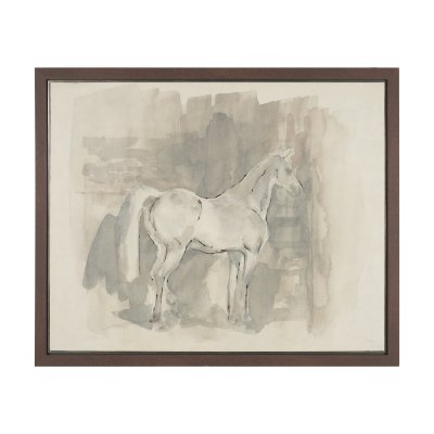 102854-FL - Figure Study: Equine Form I by Mercana Studio Hand-Embellished Textured Framed Canvas Artwork