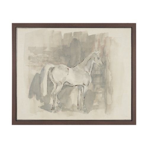 102854-FL - Figure Study: Equine Form I by Mercana Studio Hand-Embellished Textured Framed Canvas Artwork