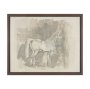 102854-FL - Figure Study: Equine Form I by Mercana Studio Hand-Embellished Textured Framed Canvas Artwork