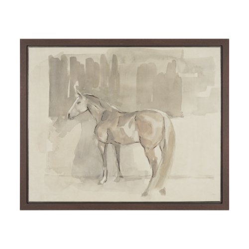 102855-FL - Figure Study: Equine Form II by Mercana Studio Hand-Embellished Textured Framed Canvas Artwork