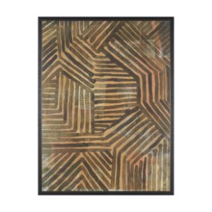 Bronze Geometry I by Mercana Studio Hand-Embellished Textured Framed Canvas Artwork