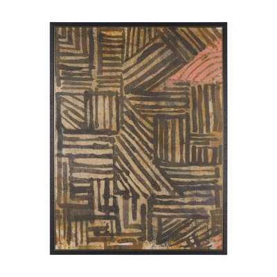 102860-FL - Bronze Geometry II by Mercana Studio Hand-Embellished Textured Framed Canvas Artwork