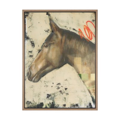102867-FL - In Profile 2 by Sarah Helser Hand-Embellished Textured Framed Canvas Artwork