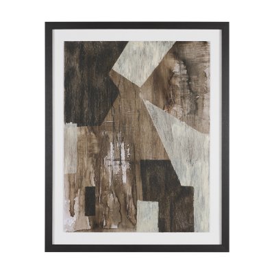 16322 - Fault Geometry I by Mercana Studio Hand-Embellished Textured Framed Artwork Matted under Glass