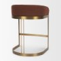 71262 - Hollyfield II Rhine 300 Fabric Seat Gold Metal Base Counter Stool