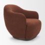 71501-AB - Hudson Burgundy Fabric Upholstered Swivel Chair