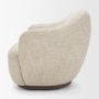 71502-AB - Hudson Oatmeal Fabric Upholstered Swivel Chair