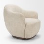 71502-AB - Hudson Oatmeal Fabric Upholstered Swivel Chair