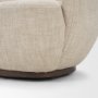 71502-AB - Hudson Oatmeal Fabric Upholstered Swivel Chair