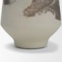 71519 - Velo 11.8H White w/Green Hand-Painted Terracotta Decorative Vase