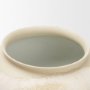 71520 - Velo Cream w/White Hand-Painted Terracotta Decorative Vase
